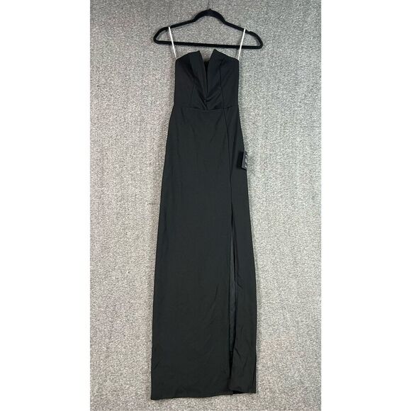 Lulus Dedicated to Glamour Black Strapless Maxi Dress Size XS NWT - Picture 5 of 9